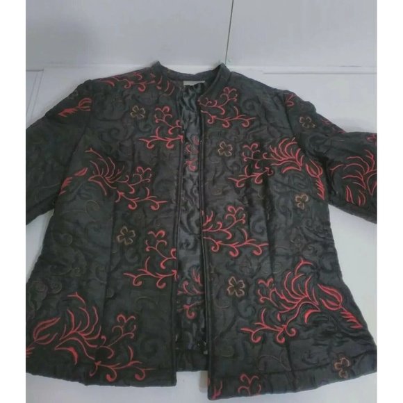 Linea Domani Jackets & Blazers - Linea Domani ladies jacket Black/Red 100% Polyester Size Medium